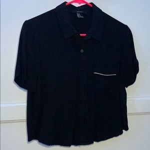 Black Collared T-shirt